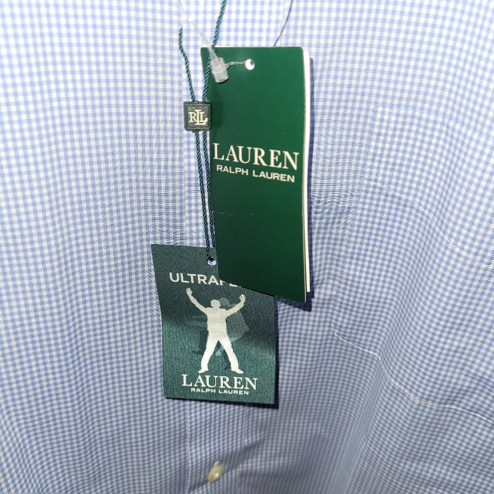 NWT's Ralph Lauren Ultra Flex Classic Fit Non Iron, Mens Sz 16 34/35 - Picture 3 of 3